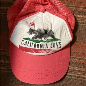 Billabong Pink and White Trucker Hat